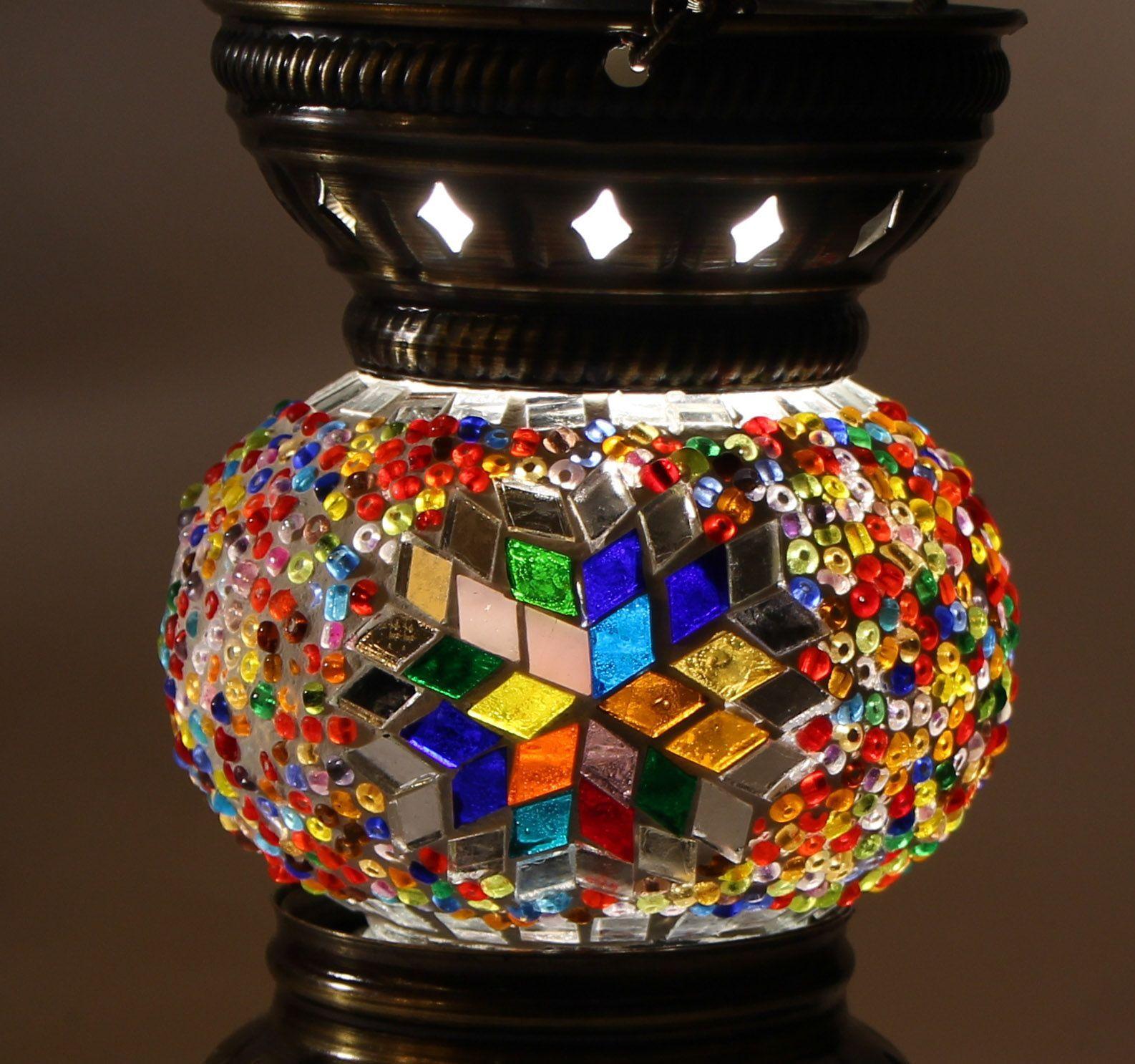 Lámpara turca colgante tricadena XS Hajima multicolor-1