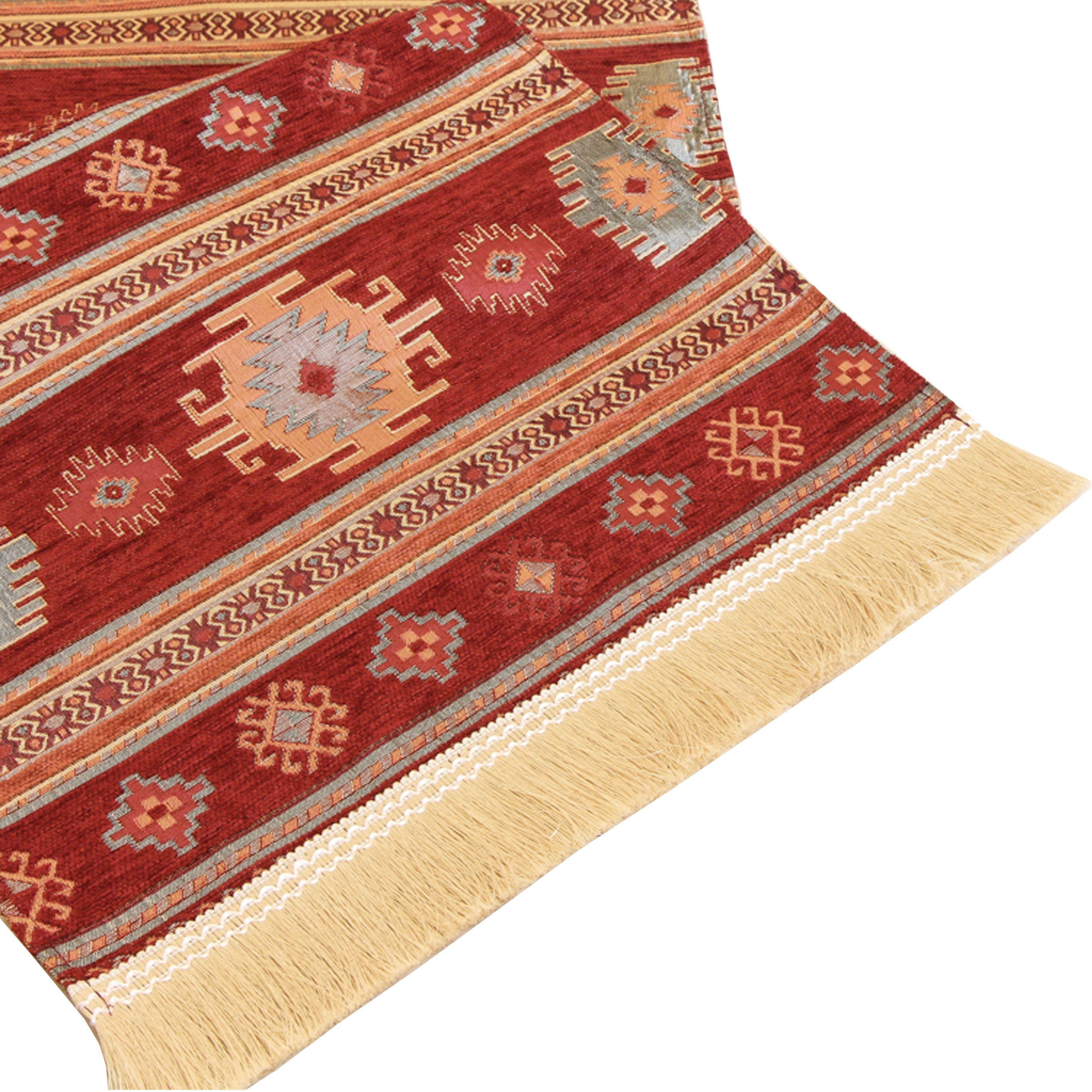 Camino de mesa 1,40 m kilim rojo-0