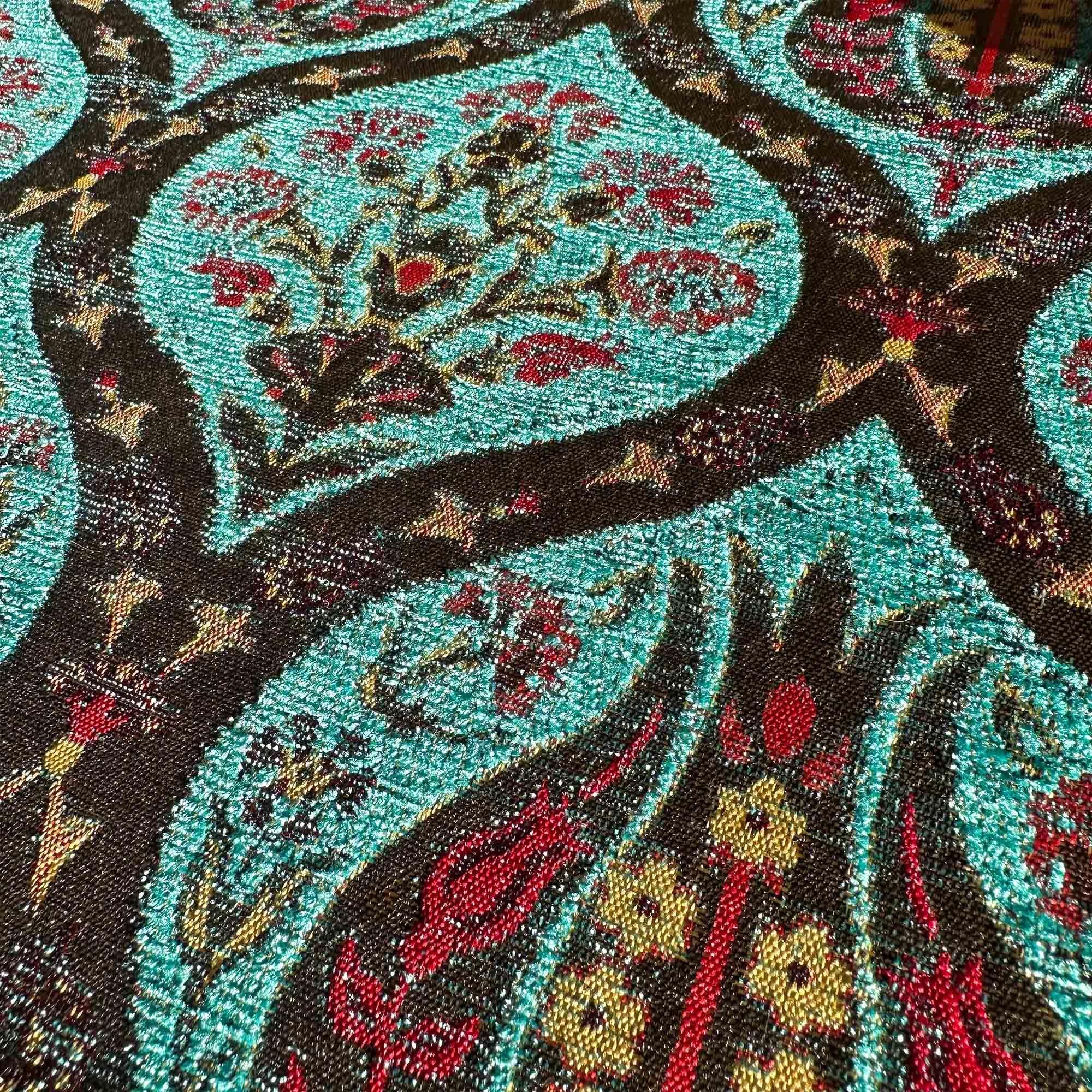 Cojín turco 44x44 Tulipanes Turquesa - boho-2