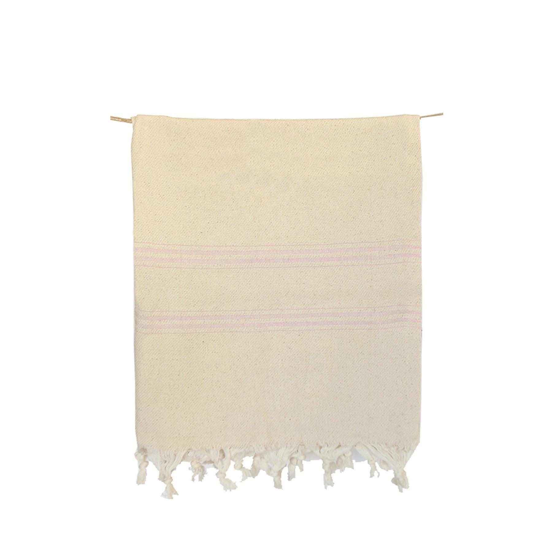 Toalla Turca de Lino Rosa 80 cms x 1,70 m-0
