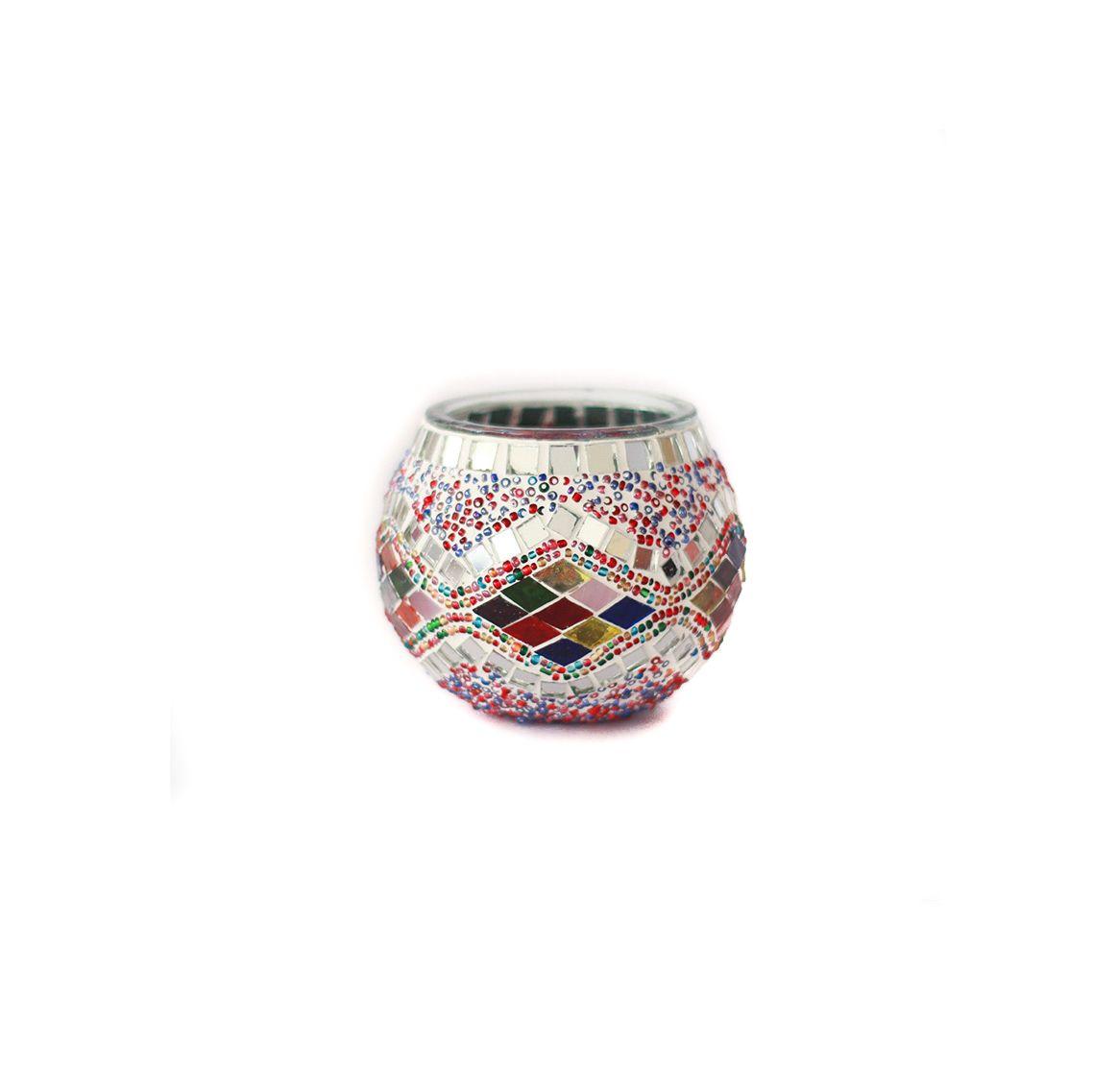 Portavela de mosaico turco Rombos multicolor-0