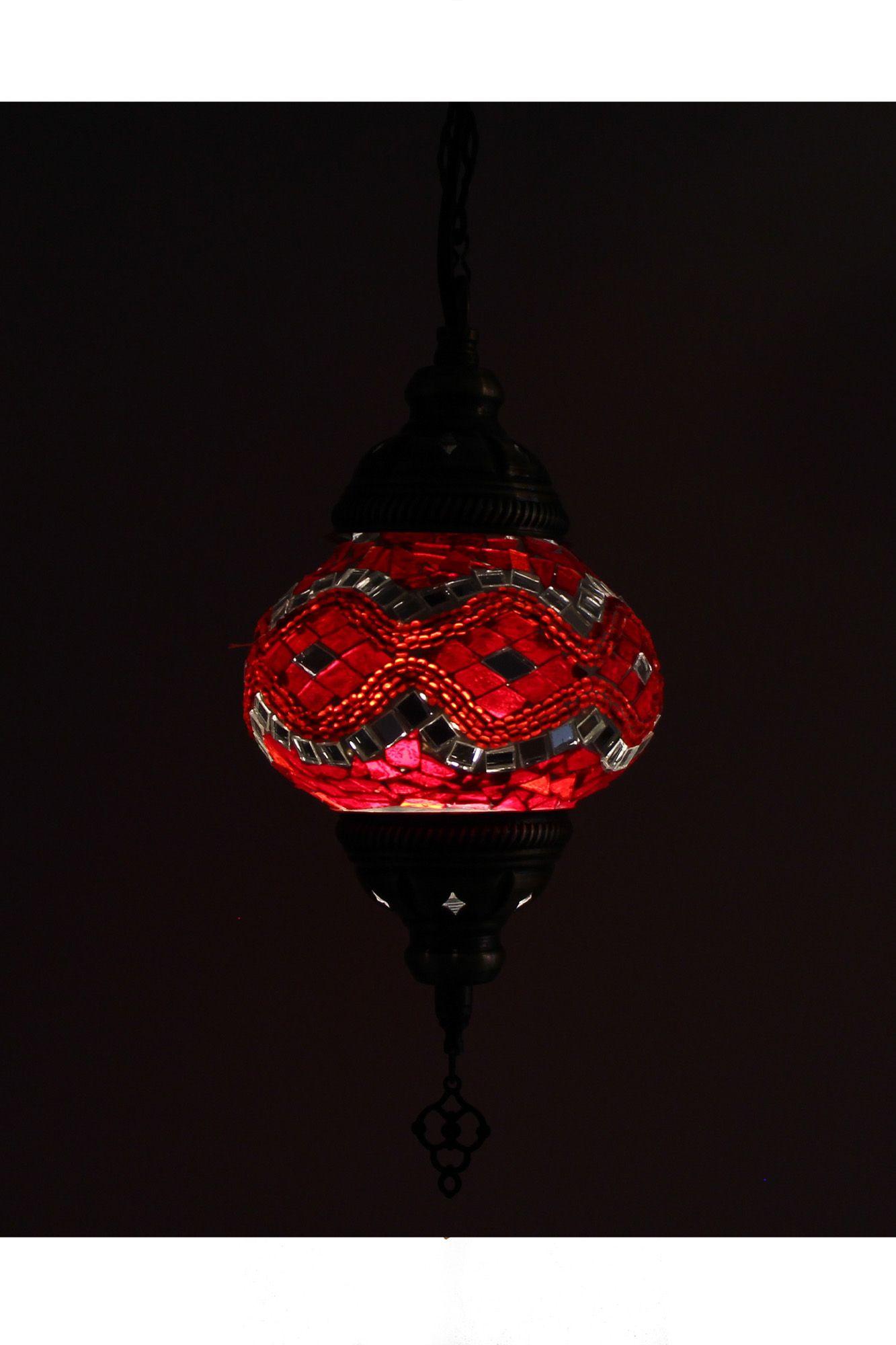 Lámpara turca cisne S Eskenar roja-2