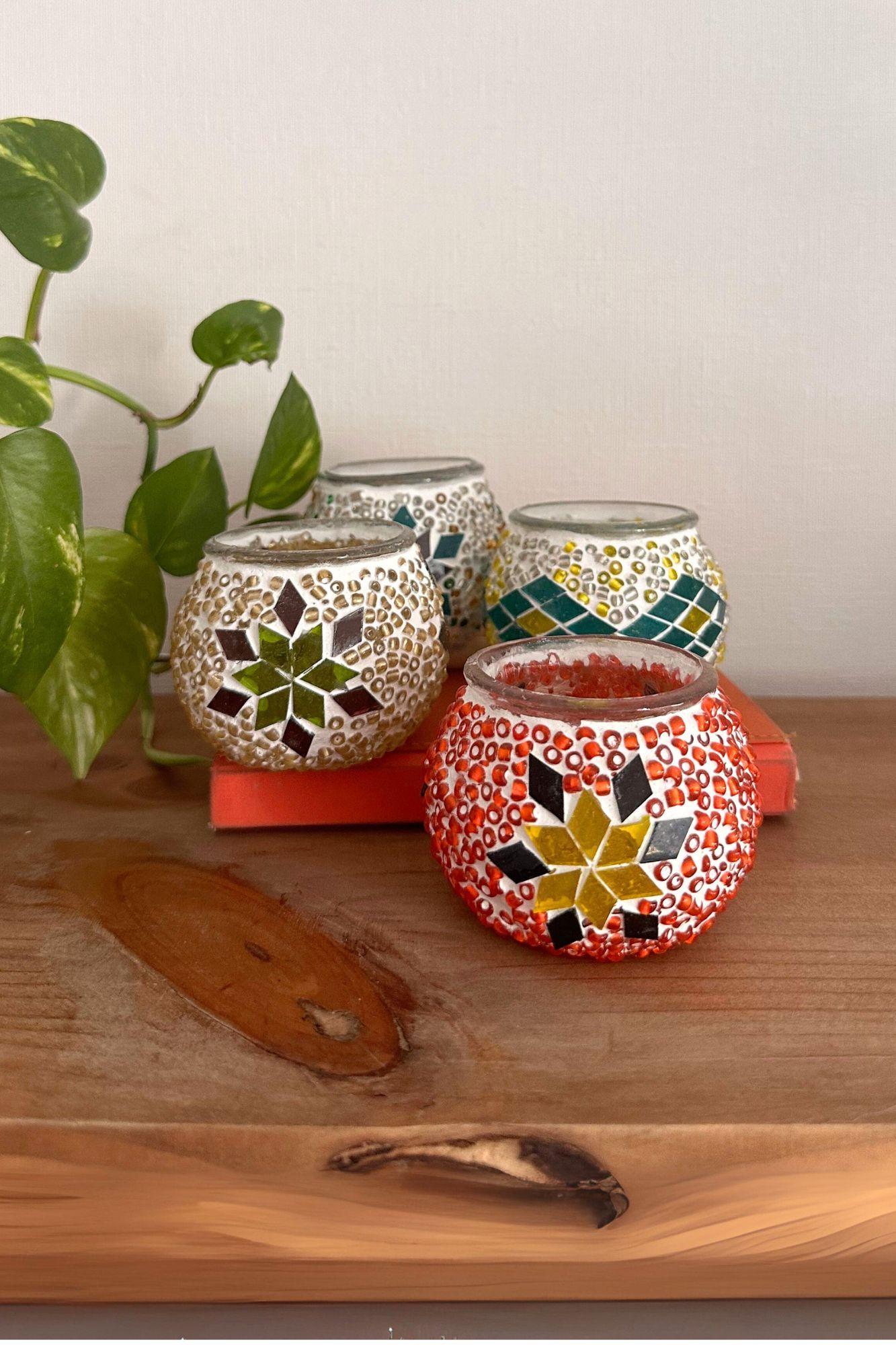 Set de 4 portavelas mini-1