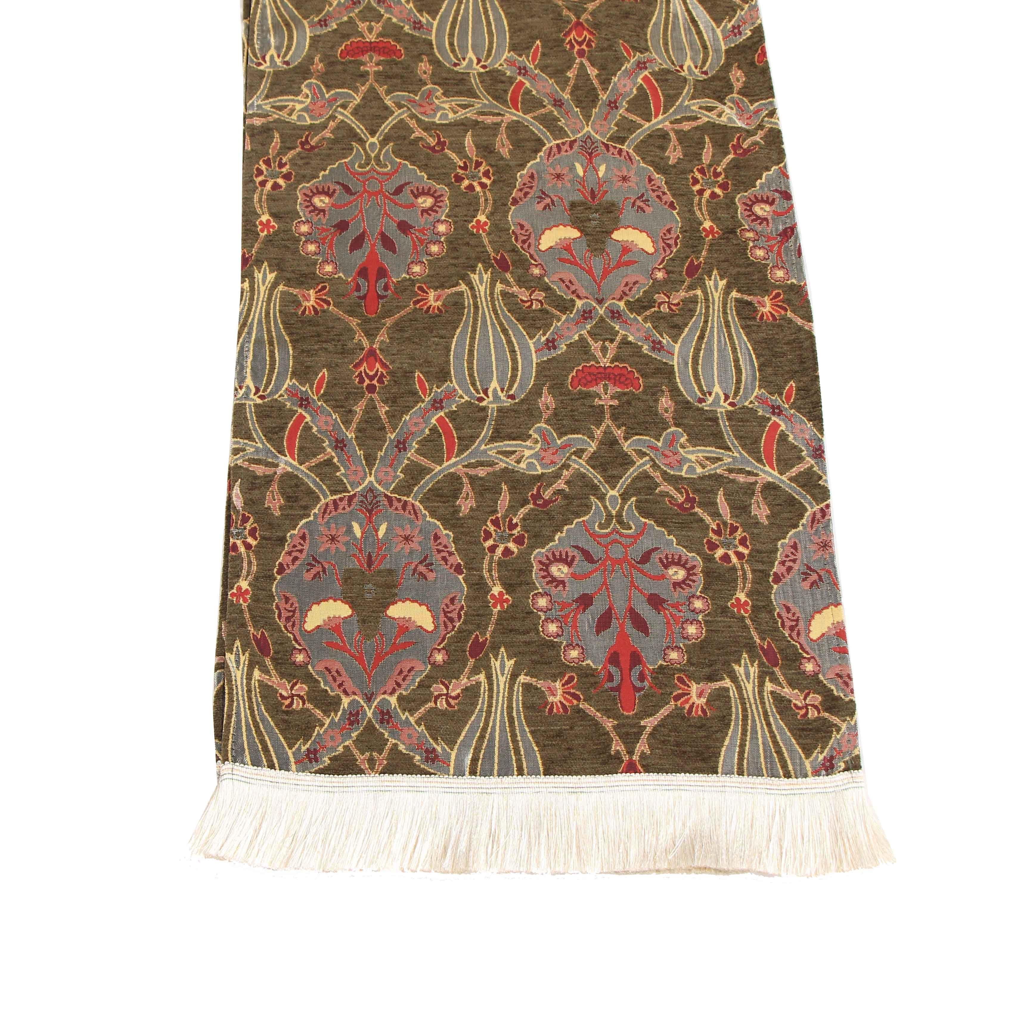 Camino de mesa 2 m jardín verde oscuro-1