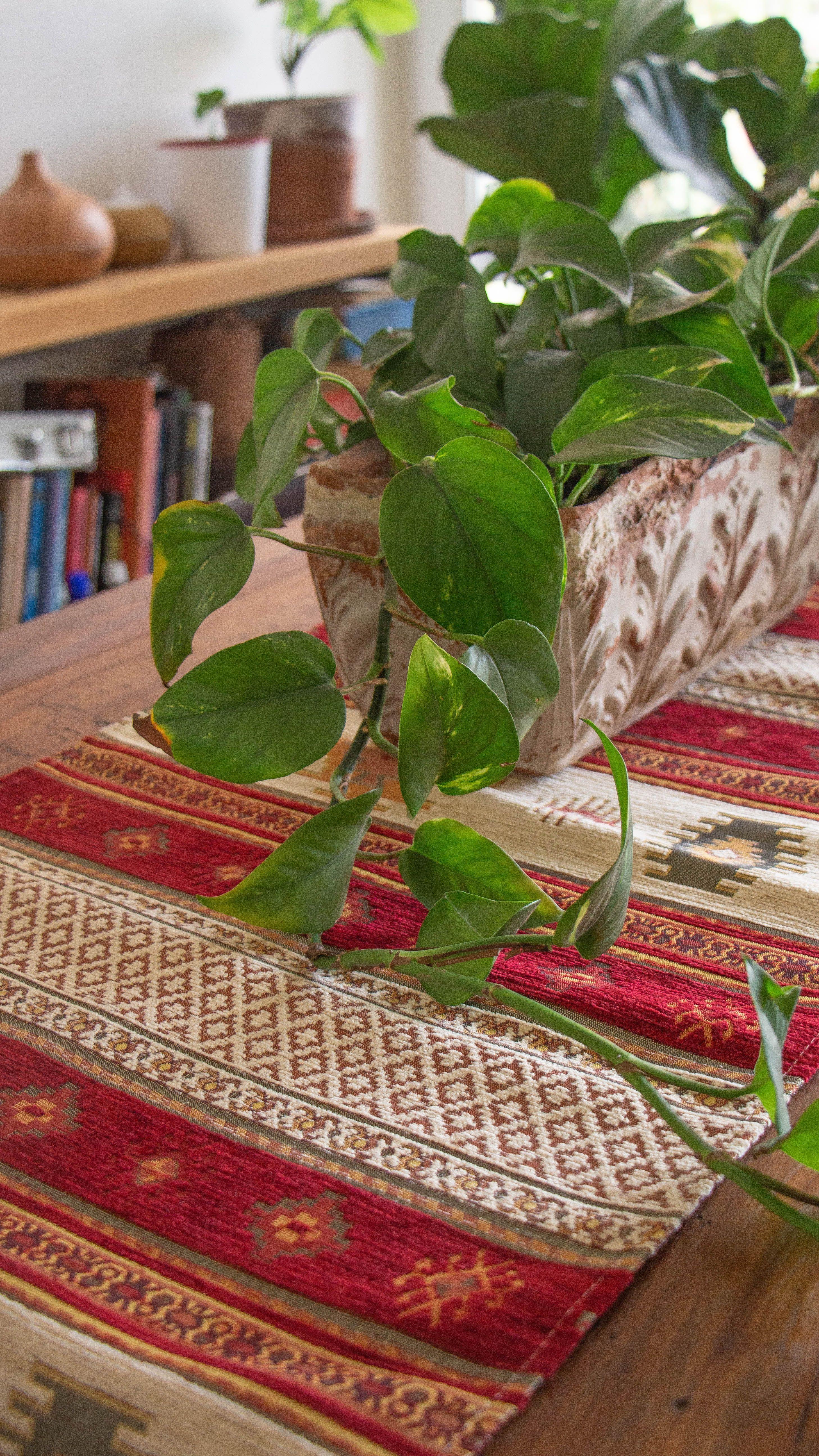 Camino de mesa 1,40 m Kilim Rojo y Beige-2