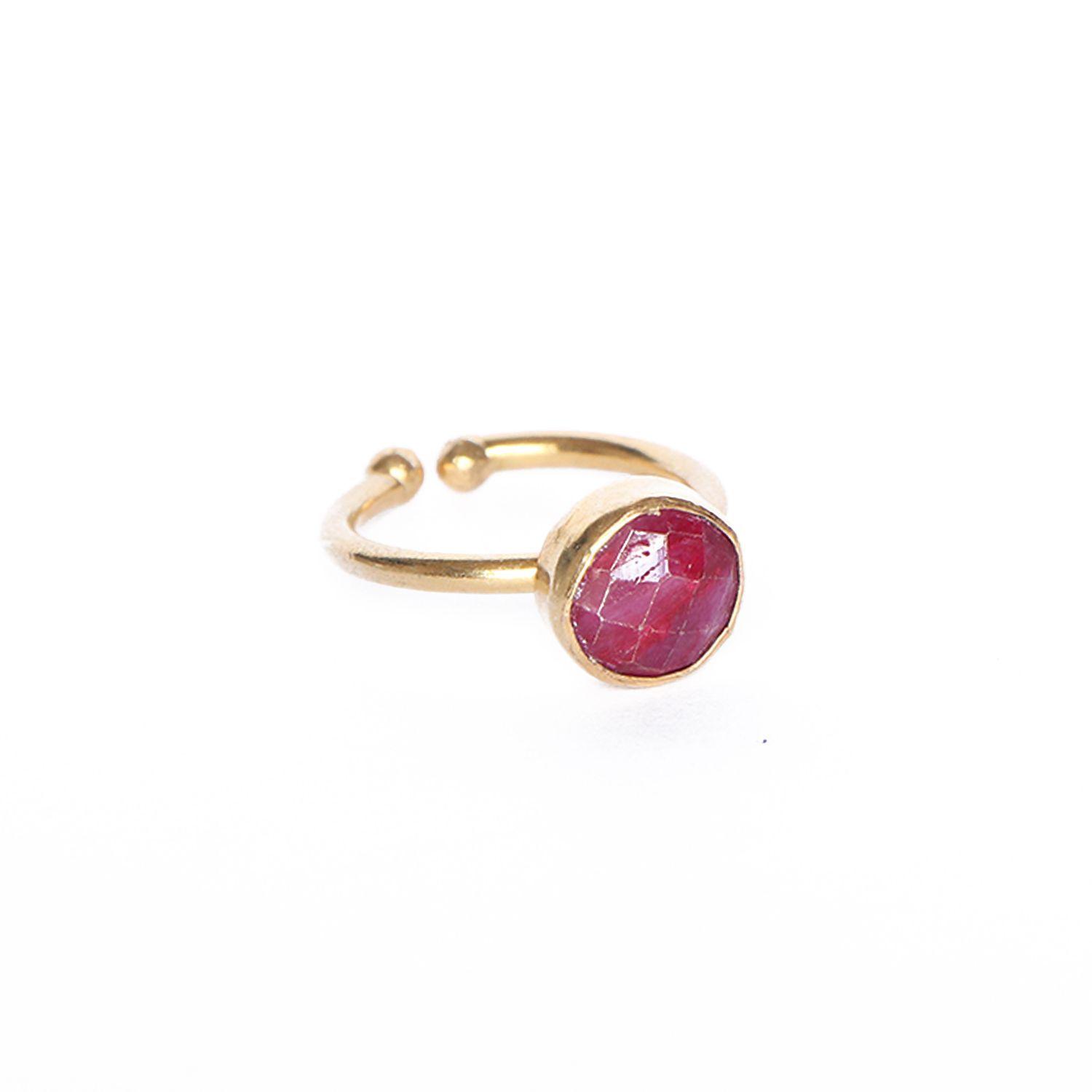 Anillo ajustable turco Tyr raíz de rubí-1
