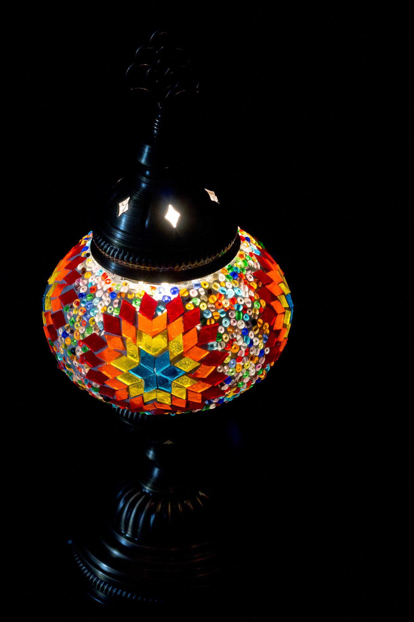 Lámpara turca de mesa S Hajima multicolor-2