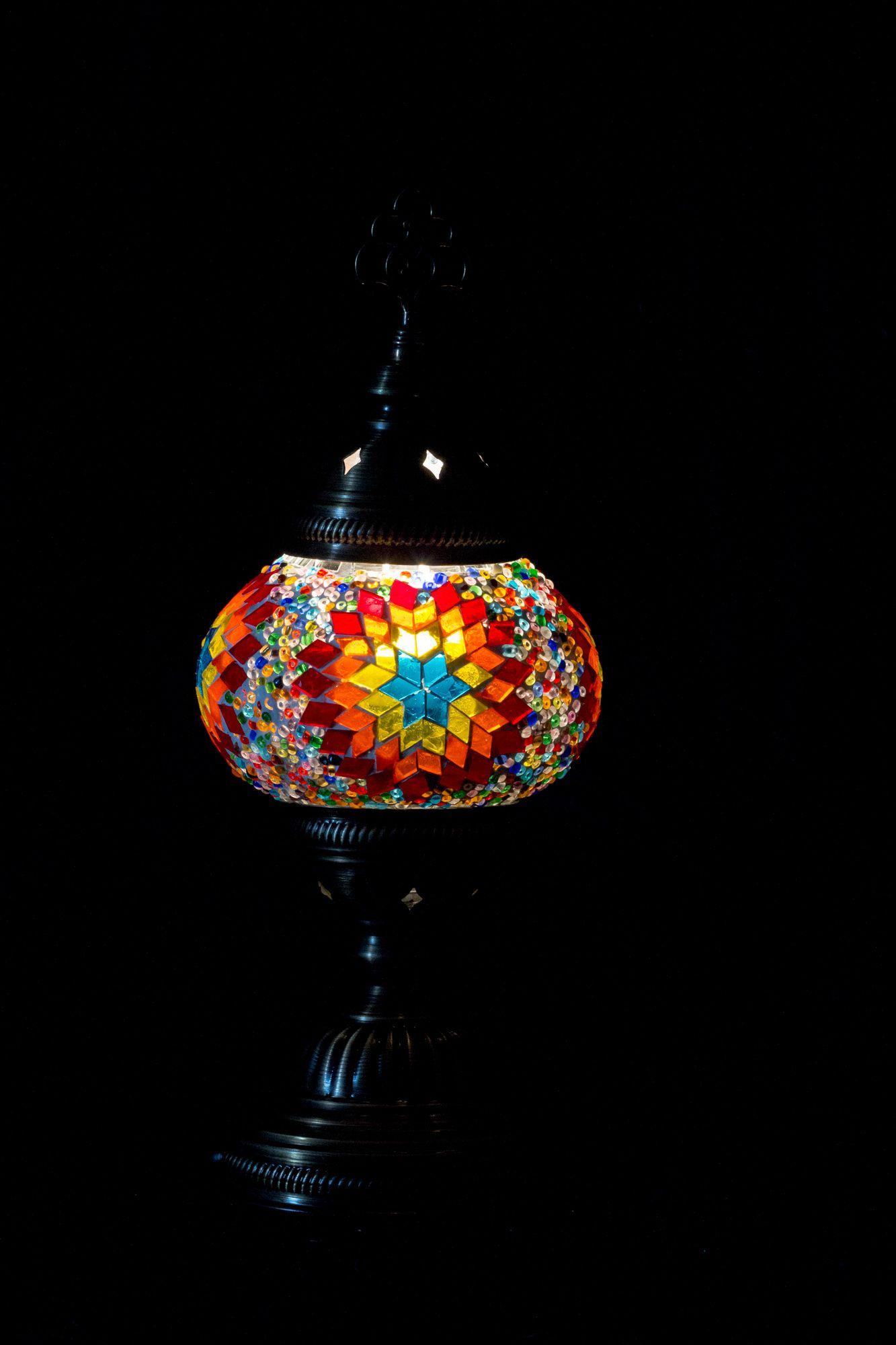 Lámpara turca de mesa S Hajima multicolor-3