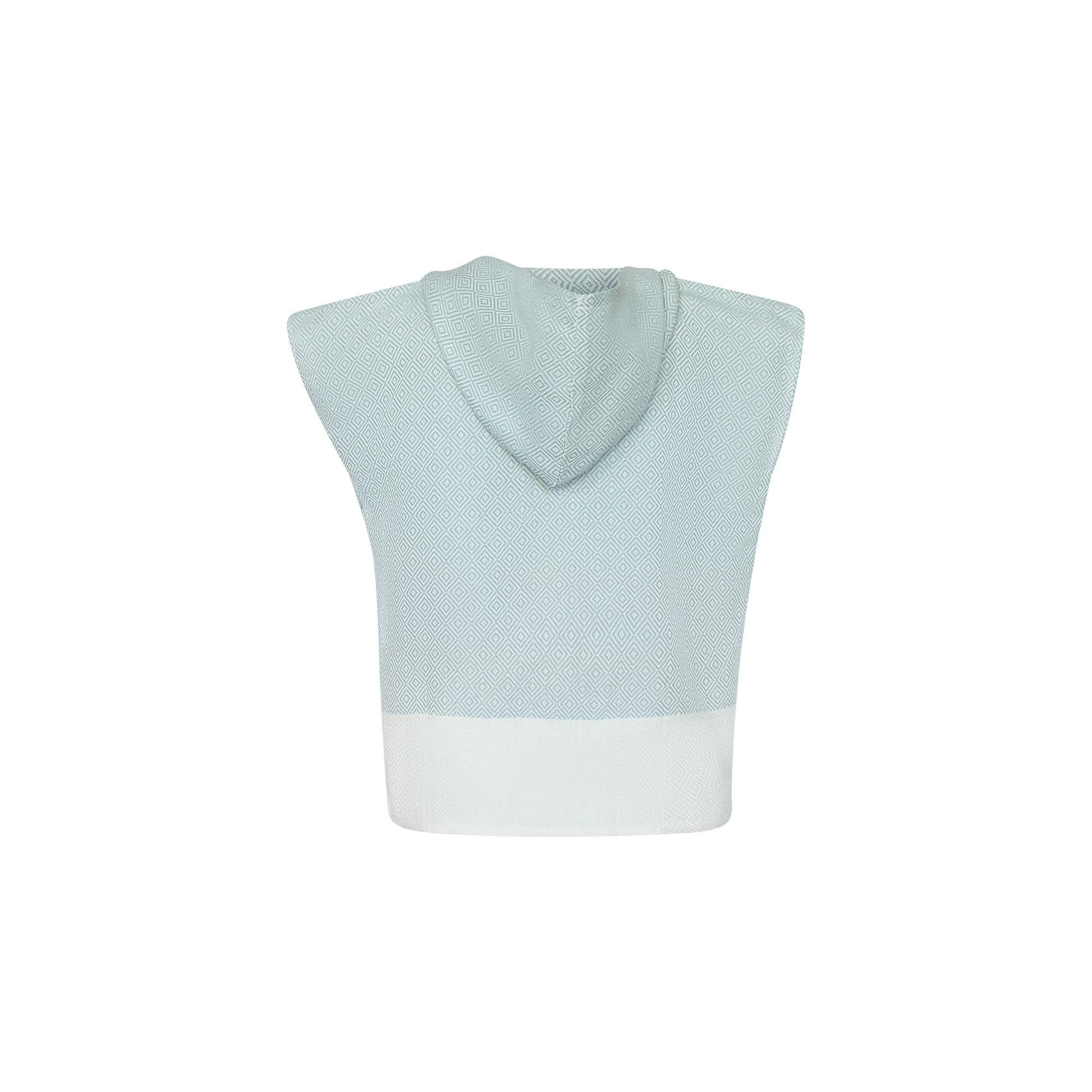 Poncho toalla algodón turco niño Mármara azul egeo M-2