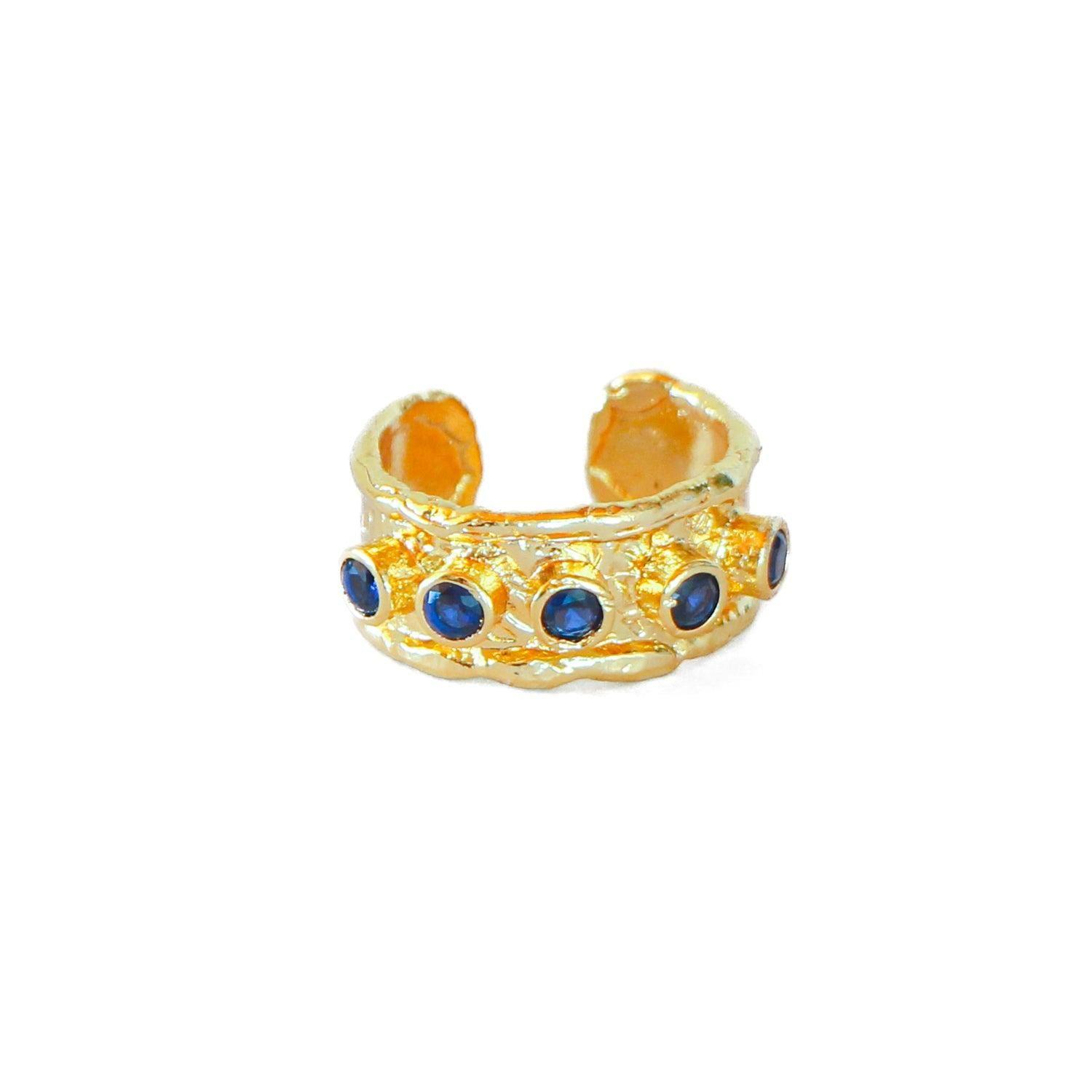 Anillo ajustable Helena Azul-3