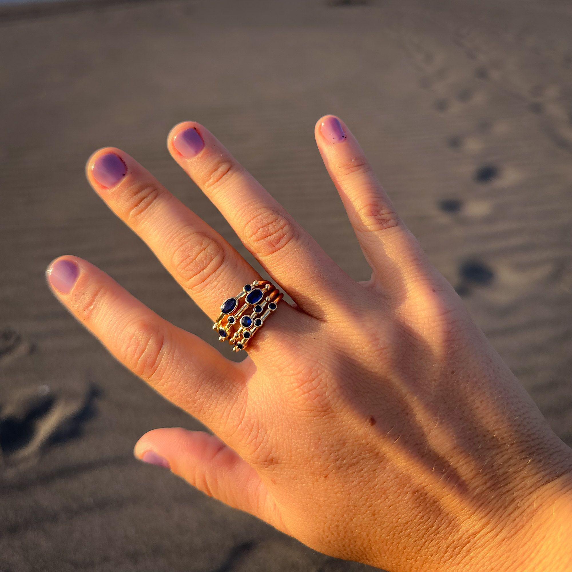 Anillo ajustable Capadocia N°5 - Baño de oro 22 k-1