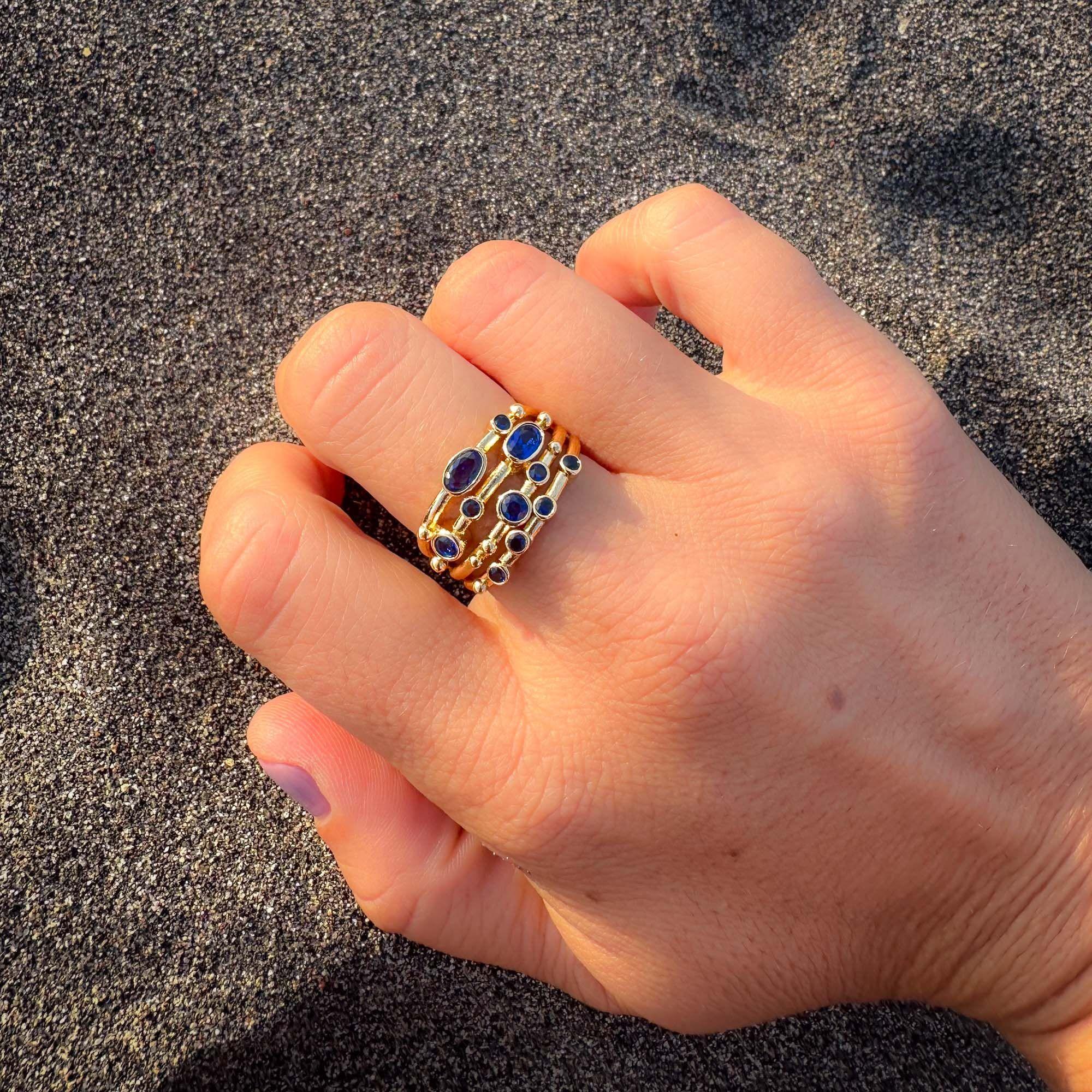 Anillo ajustable Capadocia N°5 - Baño de oro 22 k-2