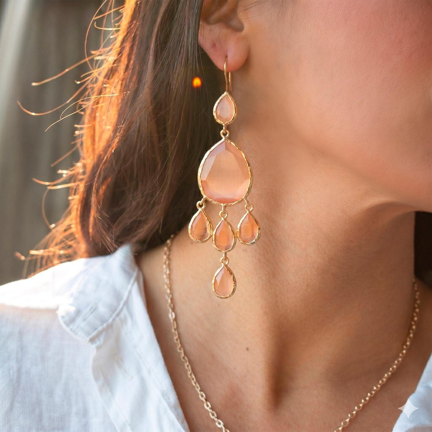 Aros Selin Nude XL - Baño de oro 22k-0