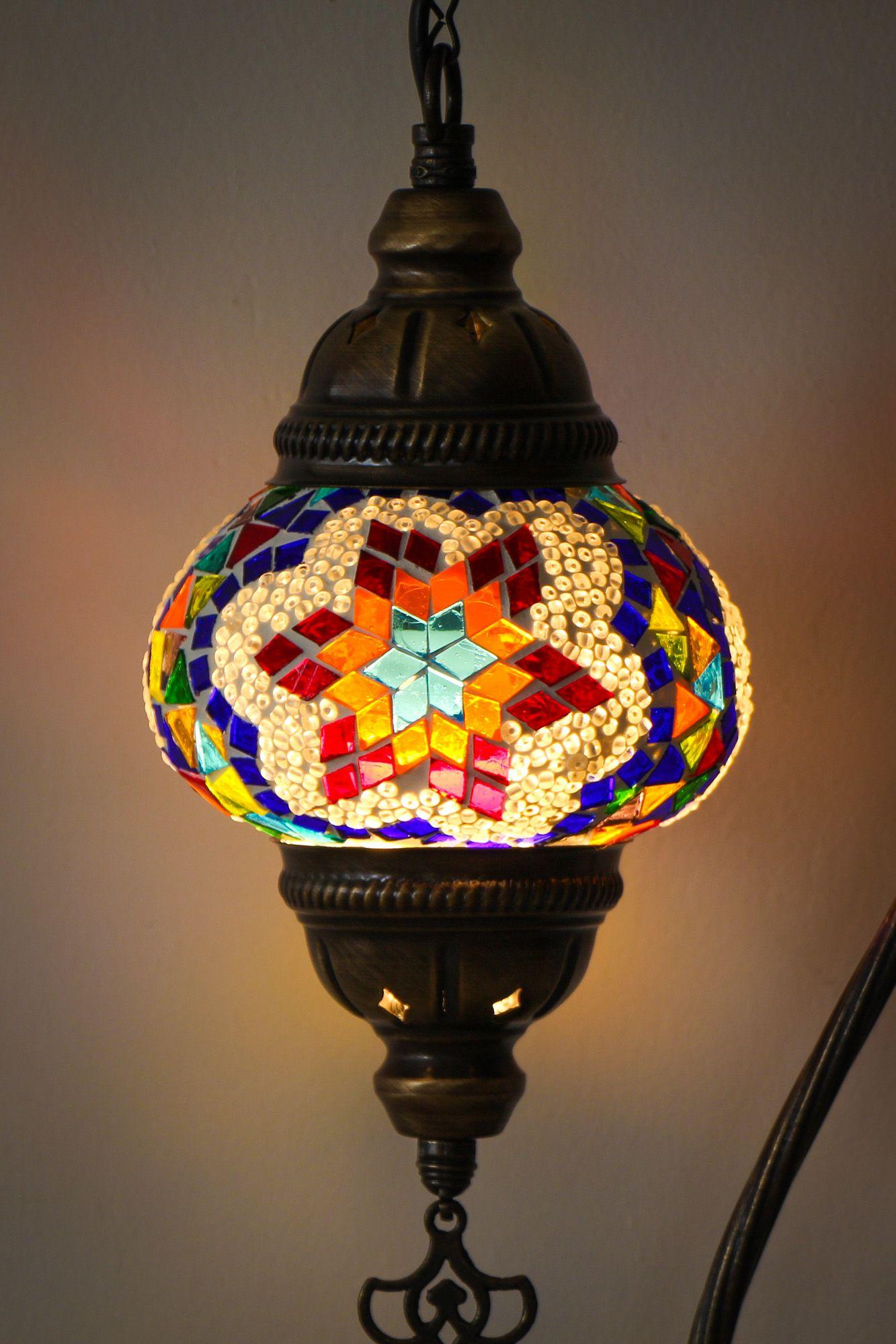 Lámpara turca cisne S prisma multicolor + ampolleta-3