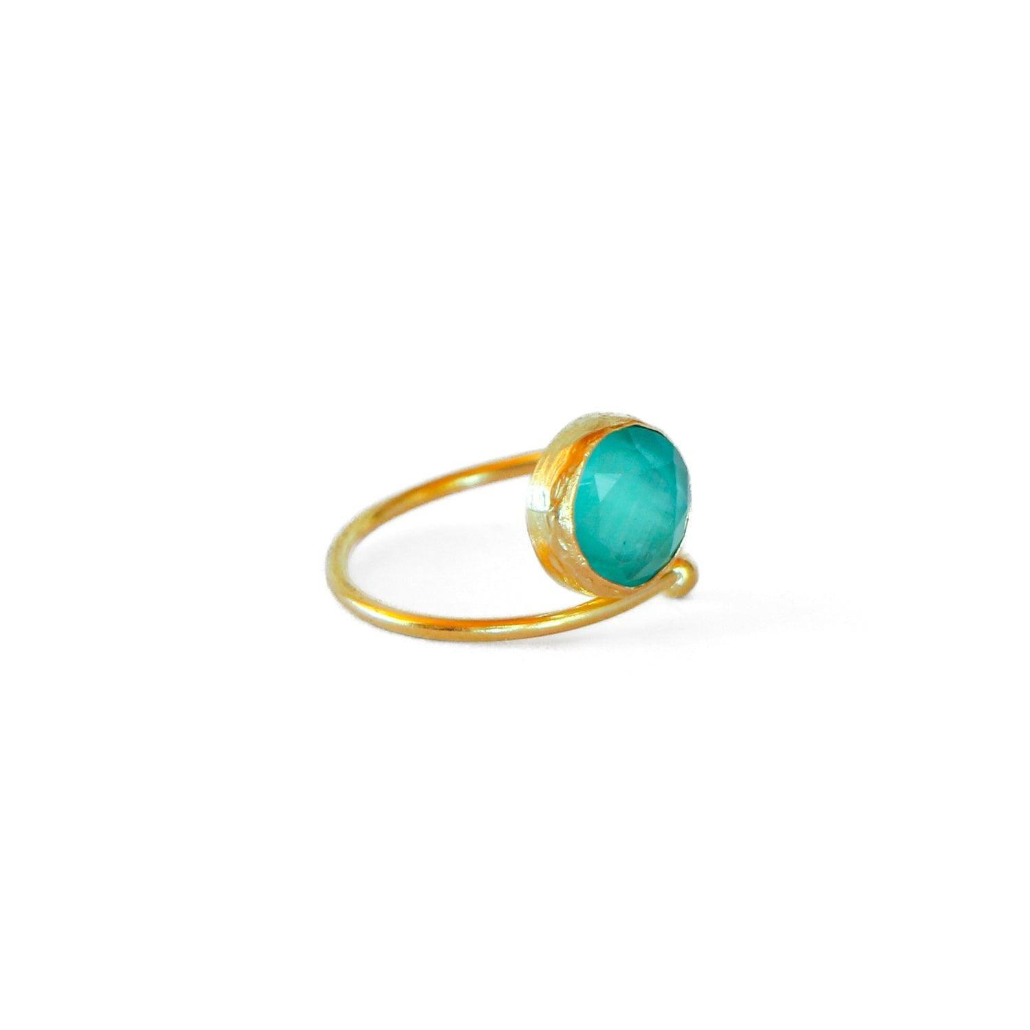 Anillo ajustable Rocío Turquesa-2
