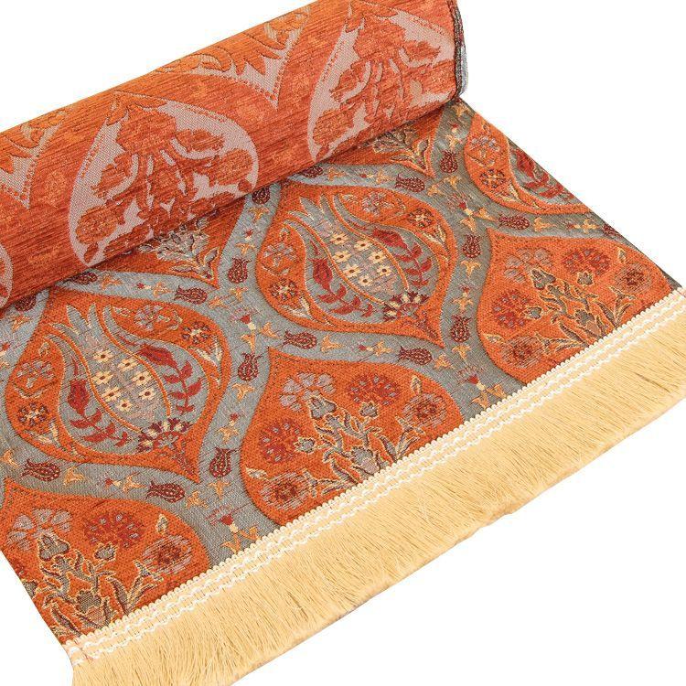 Camino de mesa 2,60 m tulipanes terracota-0