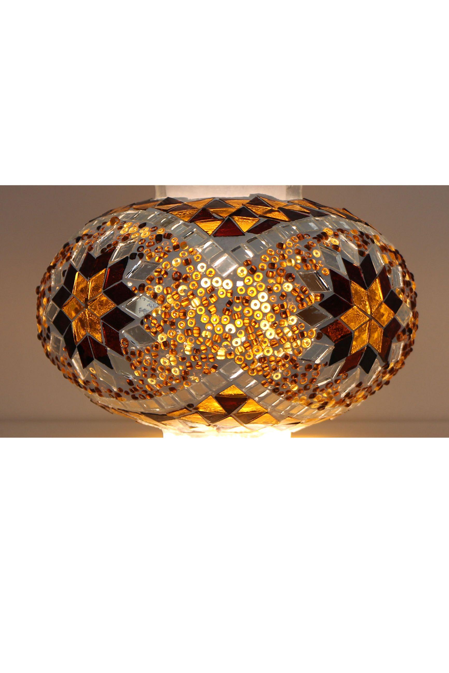 Lámpara turca cisne M prisma ámbar-2