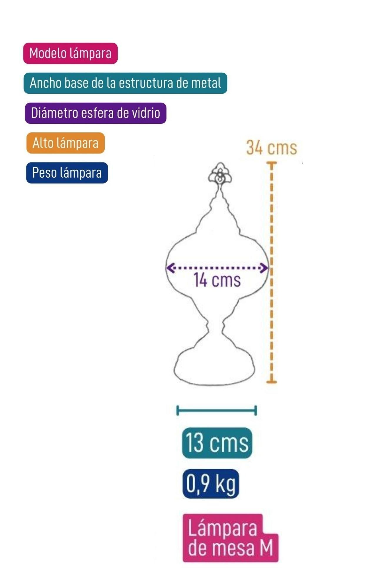 Lámpara turca de mesa M Galaxia mix + ampolleta-4