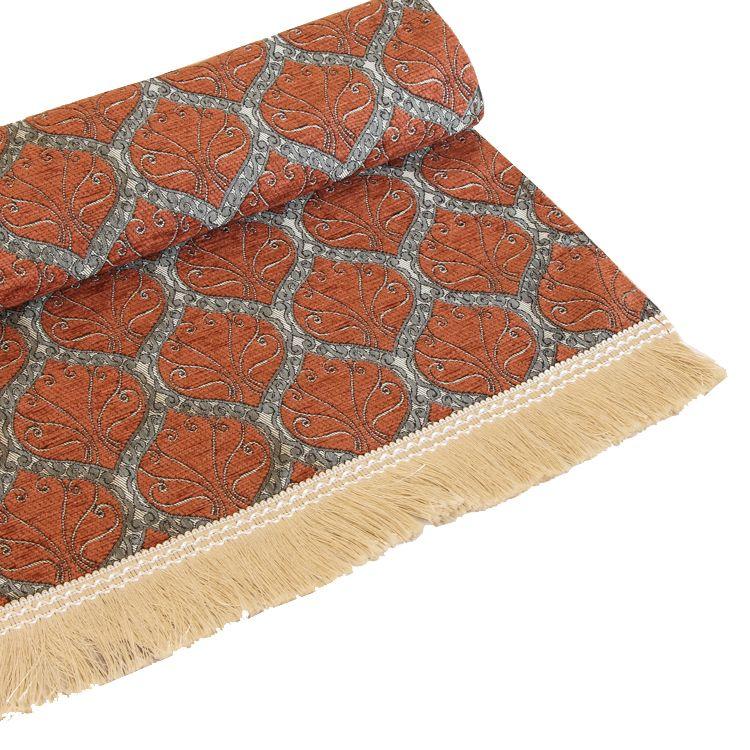 Camino de mesa 2 m filigrana terracota-0