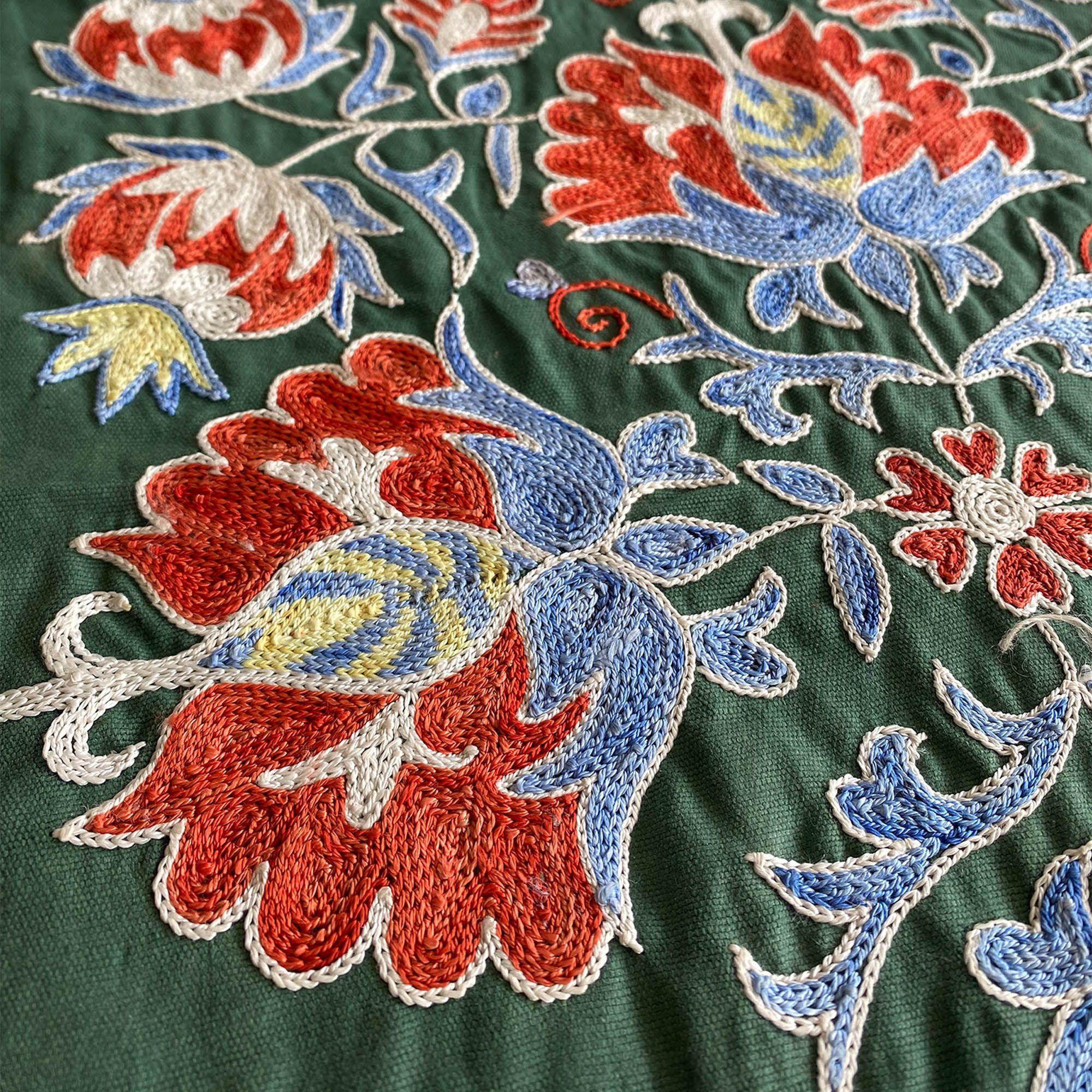 Camino De Mesa Bordado Suzani Karakum 90 cms-1