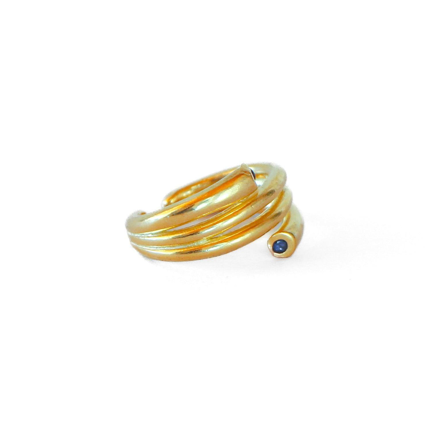 Anillo ajustable Helezon Azul-1