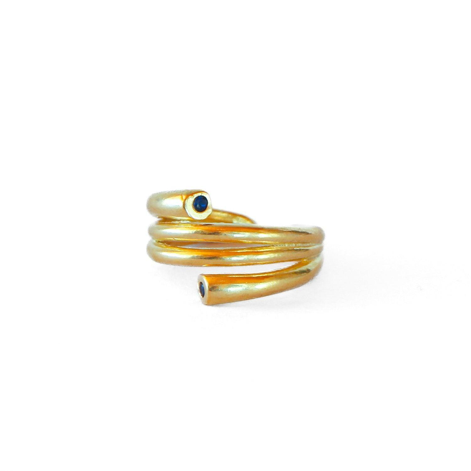 Anillo ajustable Helezon Azul-2