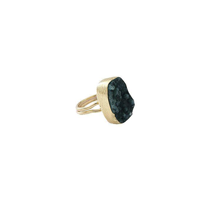 Anillo ajustable turco Druzi Verde musgo-1