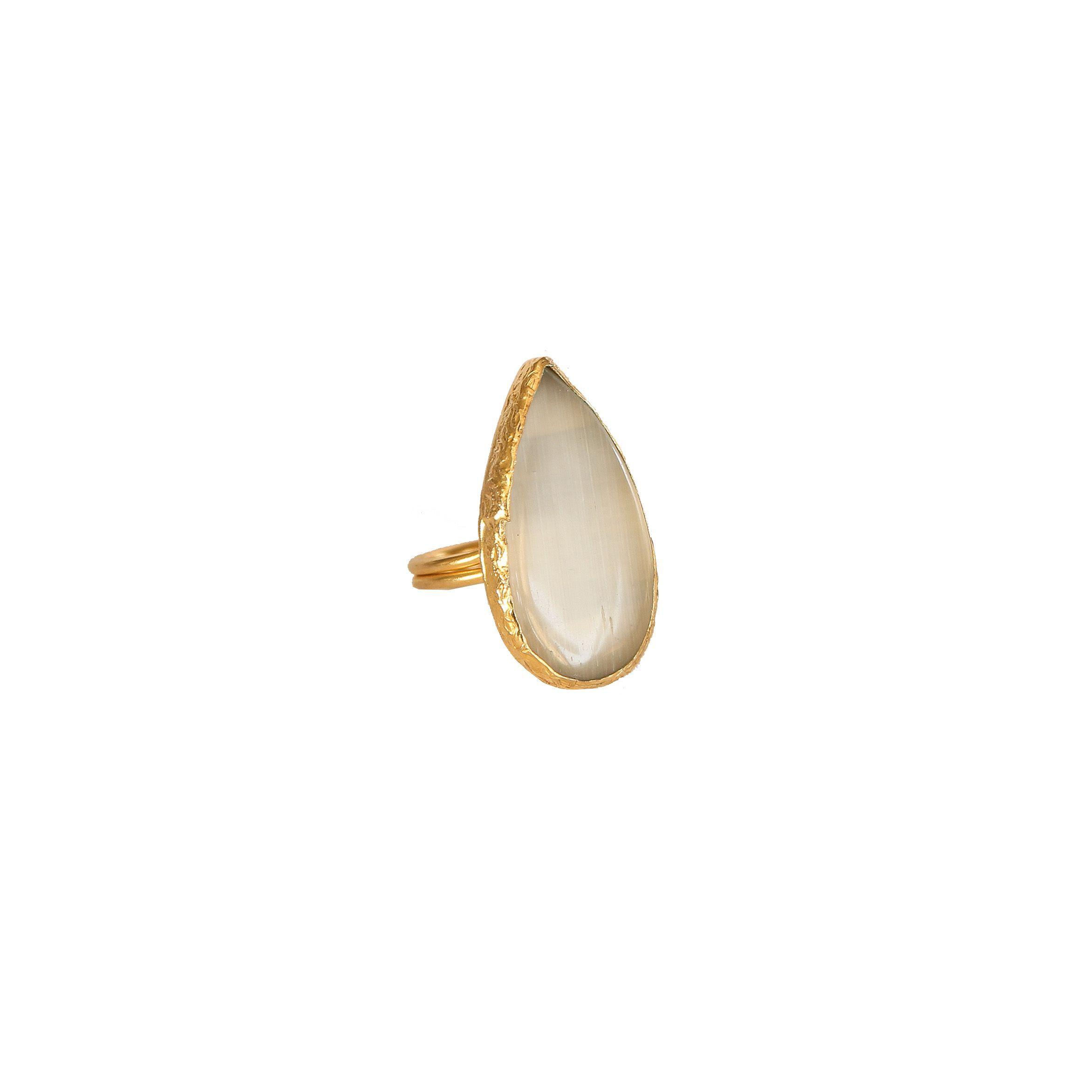Anillo ajustable turco damla blanco-0