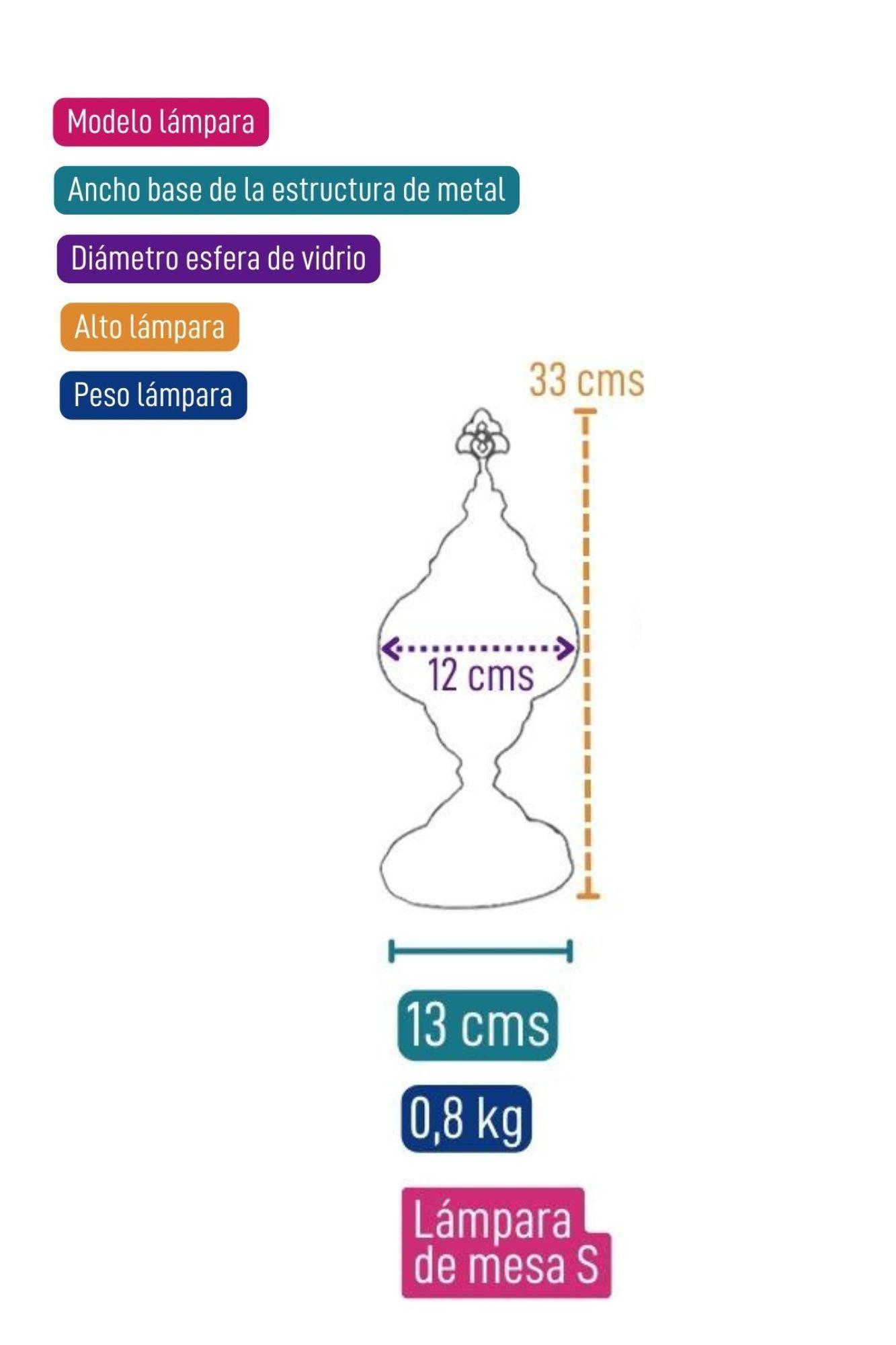 Lámpara turca de mesa S Estrella blanca-3
