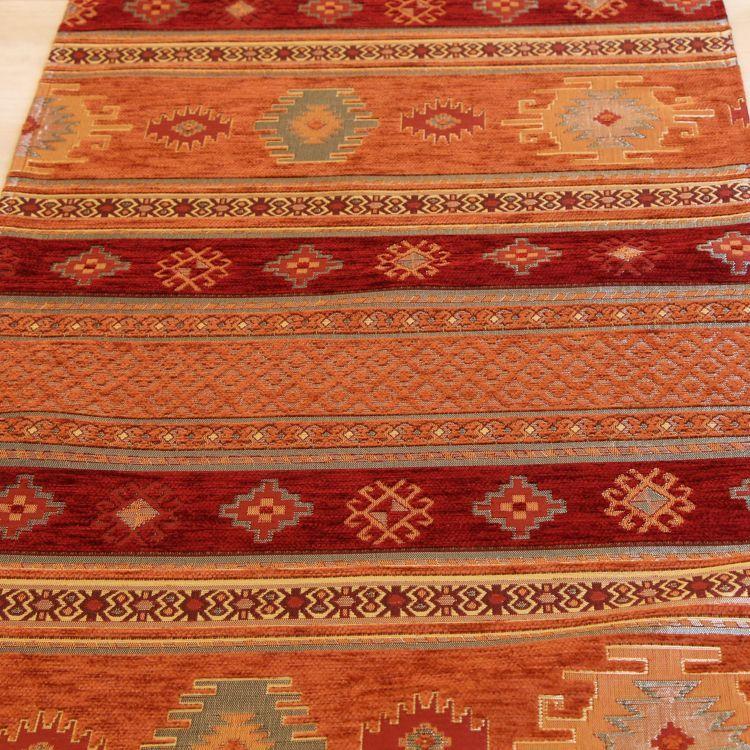 Camino de mesa 2,60 m kilim naranjo y rojo-1