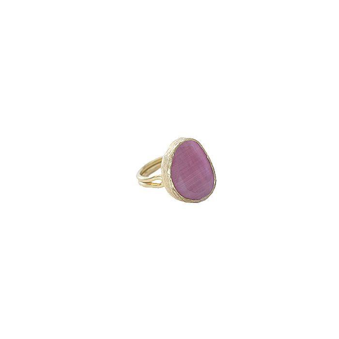 Anillo ajustable Gato rosado-0