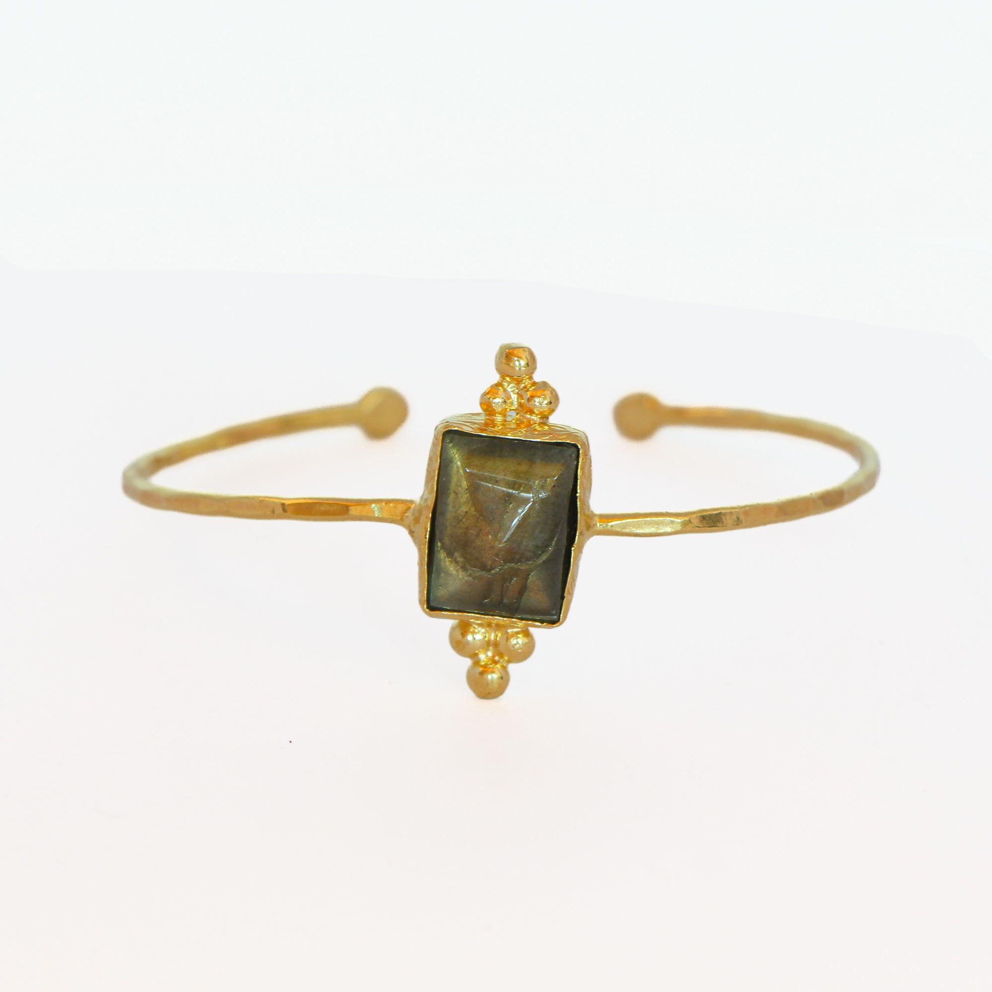 Esclava Otomana Labradorita - Baño de oro 22k-1