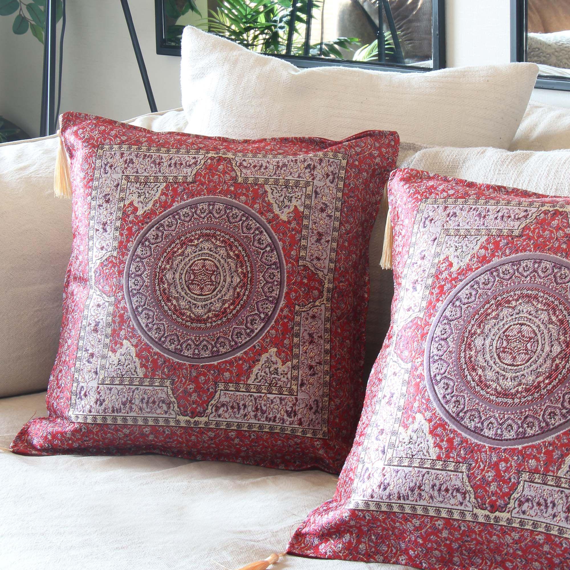 Cojín turco 43x43 Iznik Rojo-1