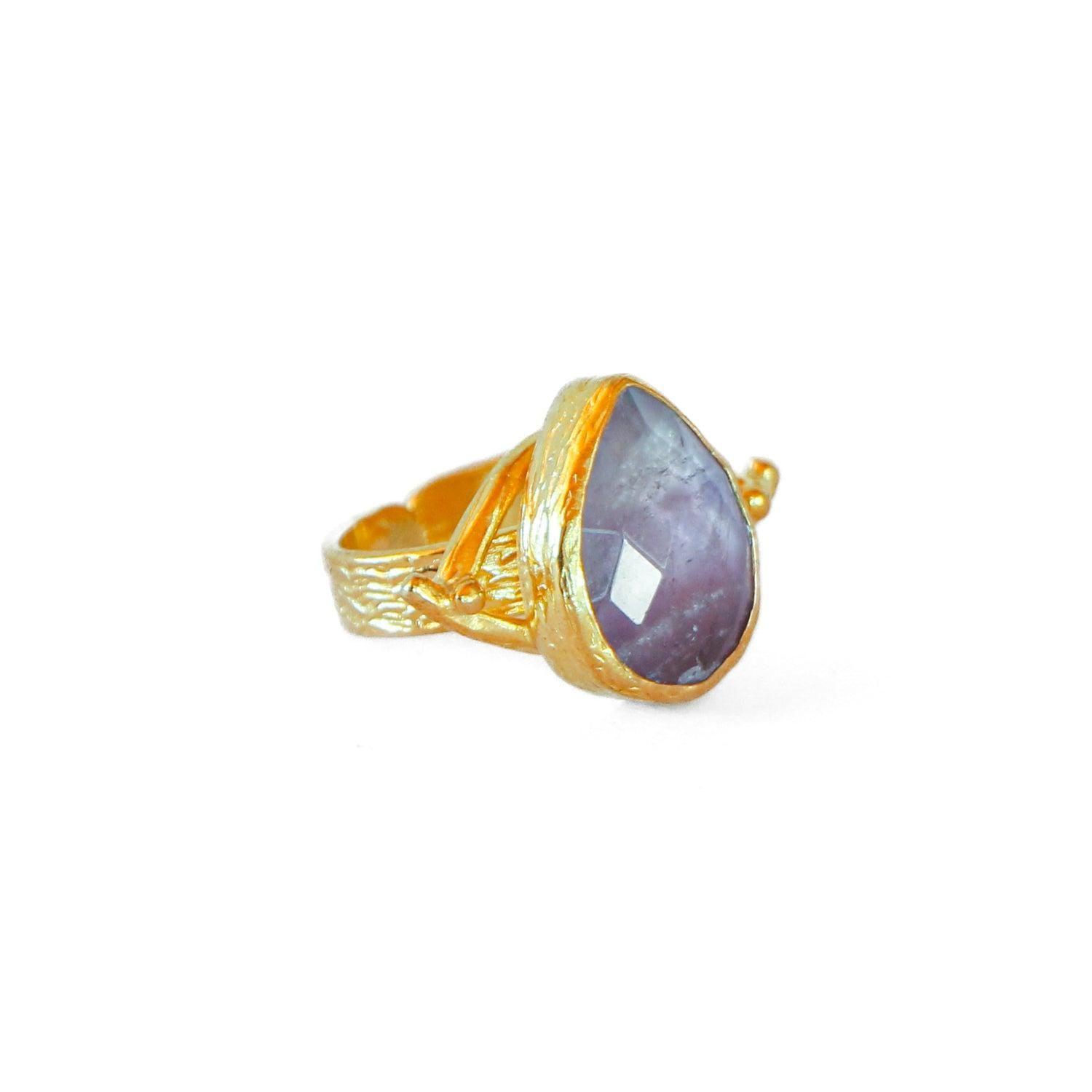 Anillo ajustable Troya Lila-0