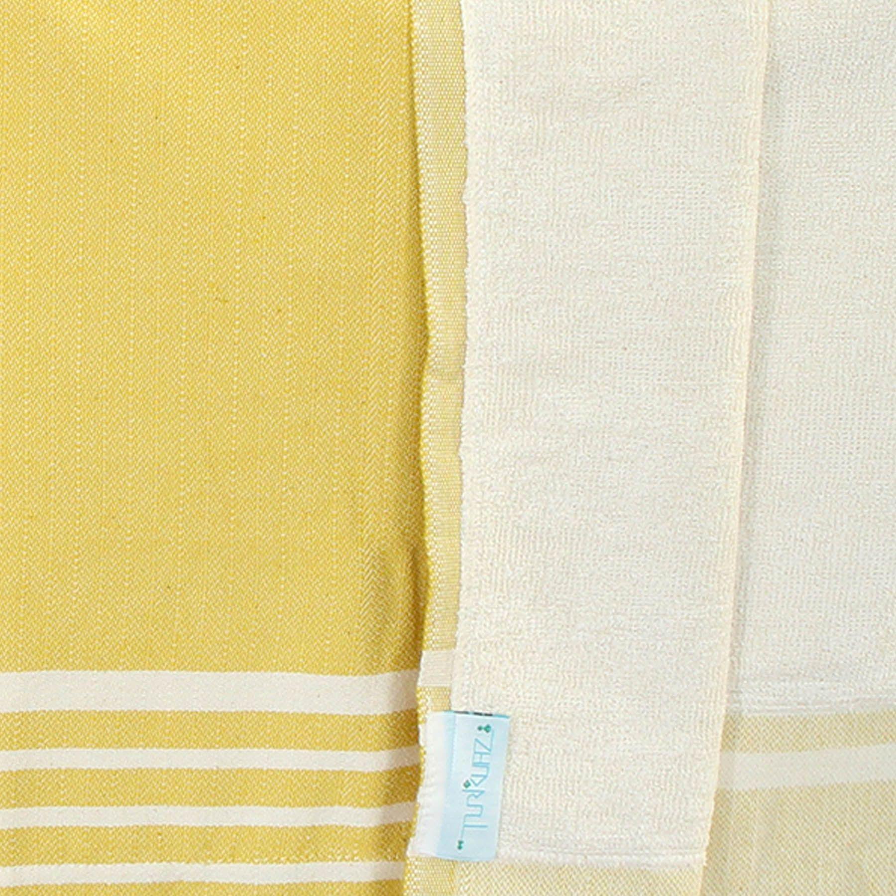 Toalla Turca Karadeniz doble capa Amarilla 1 x 1,80 m-1