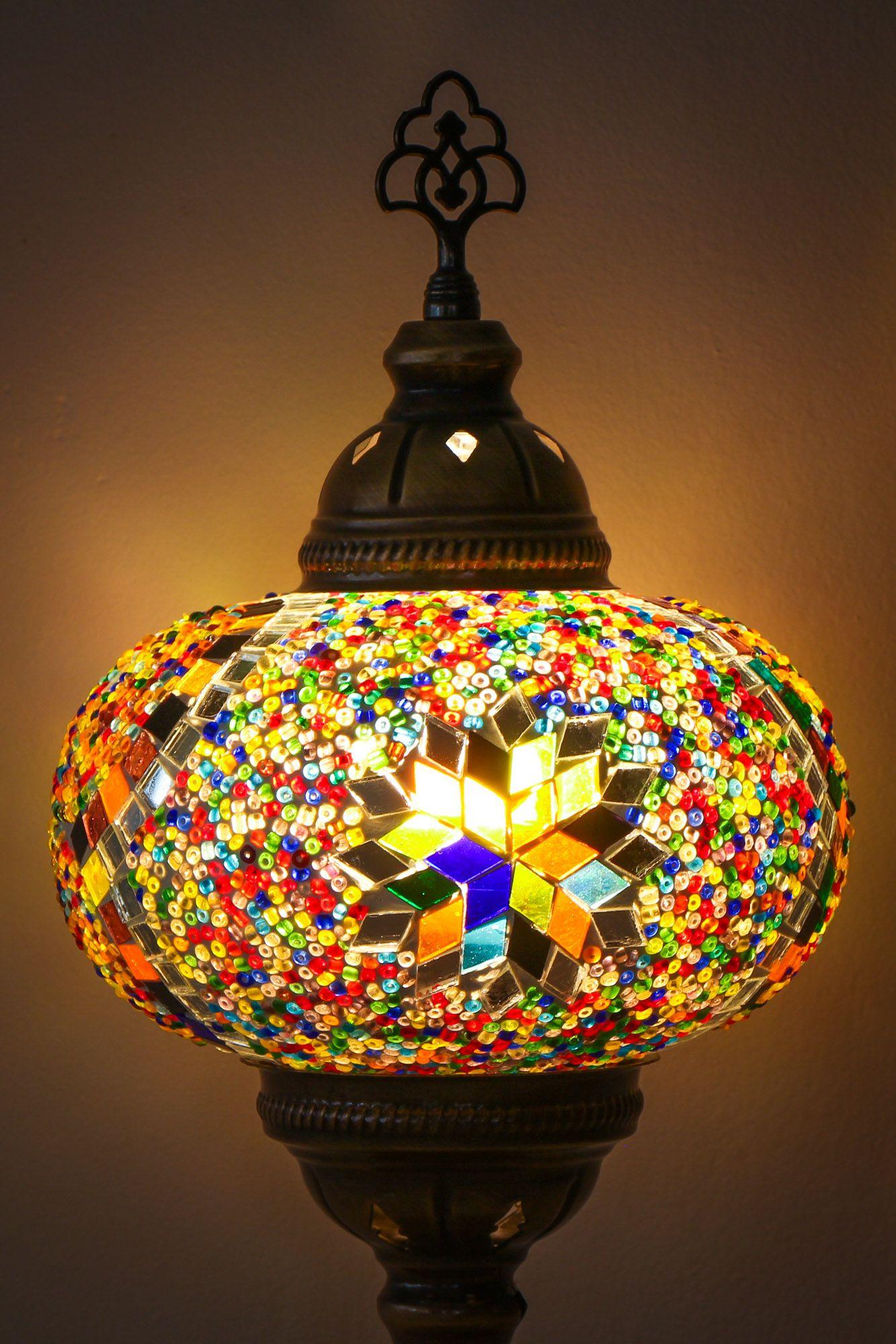 Lámpara turca de mesa L Yildiz mix + ampolleta-3