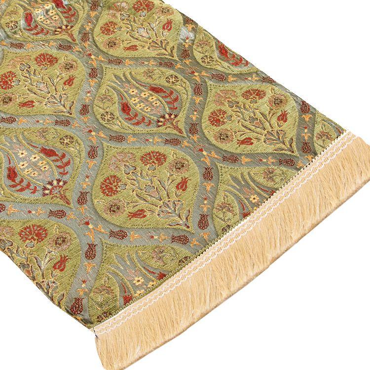 Camino de mesa 2 m Tulipanes verde-0