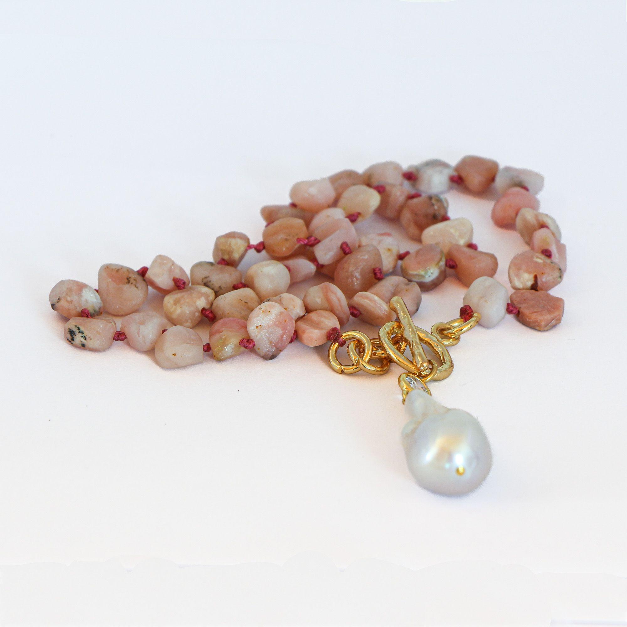 Collar Malak - Ópalo y perlón-2