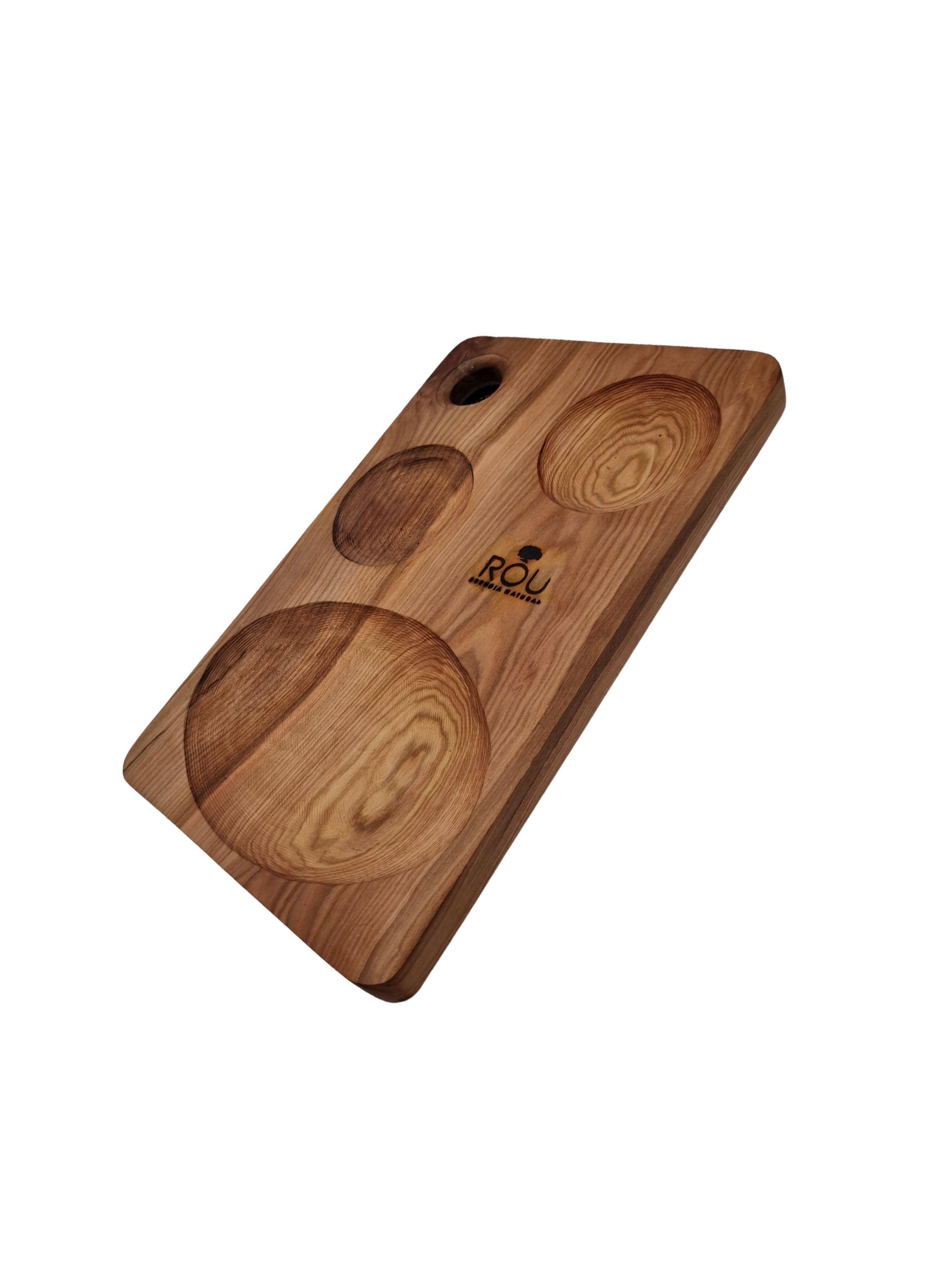 Tabla madera nativa para cóctel 40x 25 cm. -1