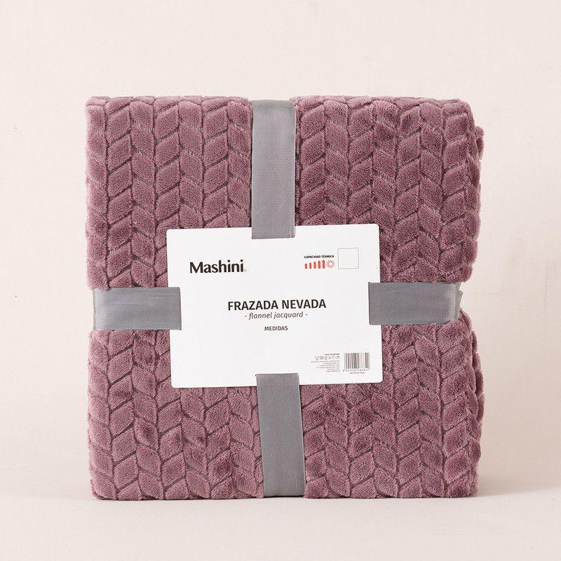 Frazada Jqd Flannel Nevada 2 P Morado-3