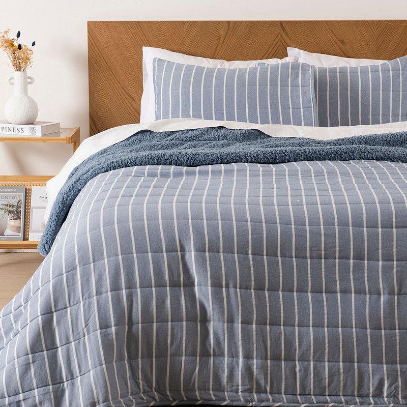 Quilt Palma Cationic Sherpa King Azul-0