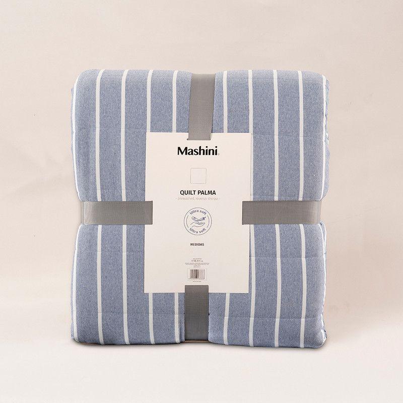 Quilt Palma Cationic Sherpa King Azul-3