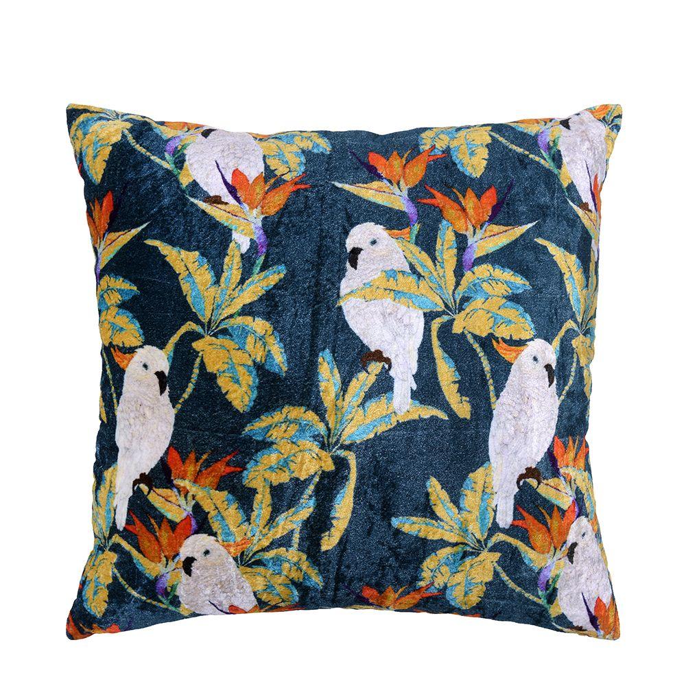 Cojin diseño 50x50cm cacatuas azul Fabrics-0