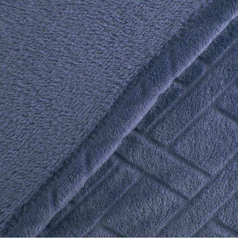 FrazadaFlannel Embossed King Azul-1