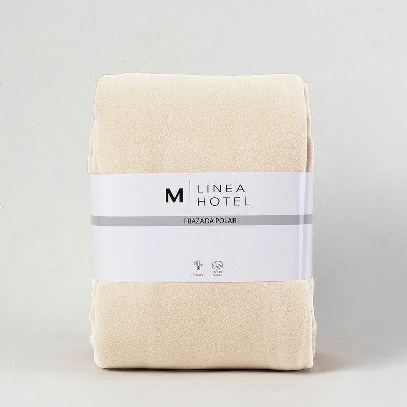 Frazada Polar Borde Satin Linea Hotel 1.5 P Crudo-2