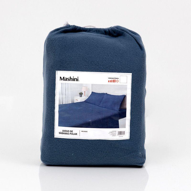 Sabana Polar Lisa 2 P Azul Mashini-4