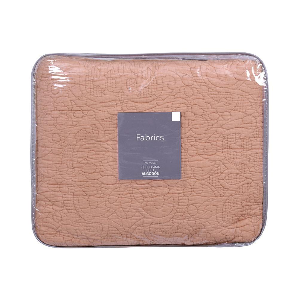 Cubrecama Quilt mosaico 1.5PL rosado Fabrics-2