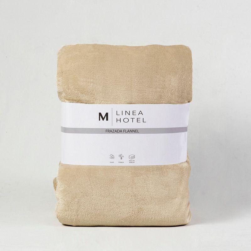 Frazada Flannel Hotel 1.5 Plazas Beige-2