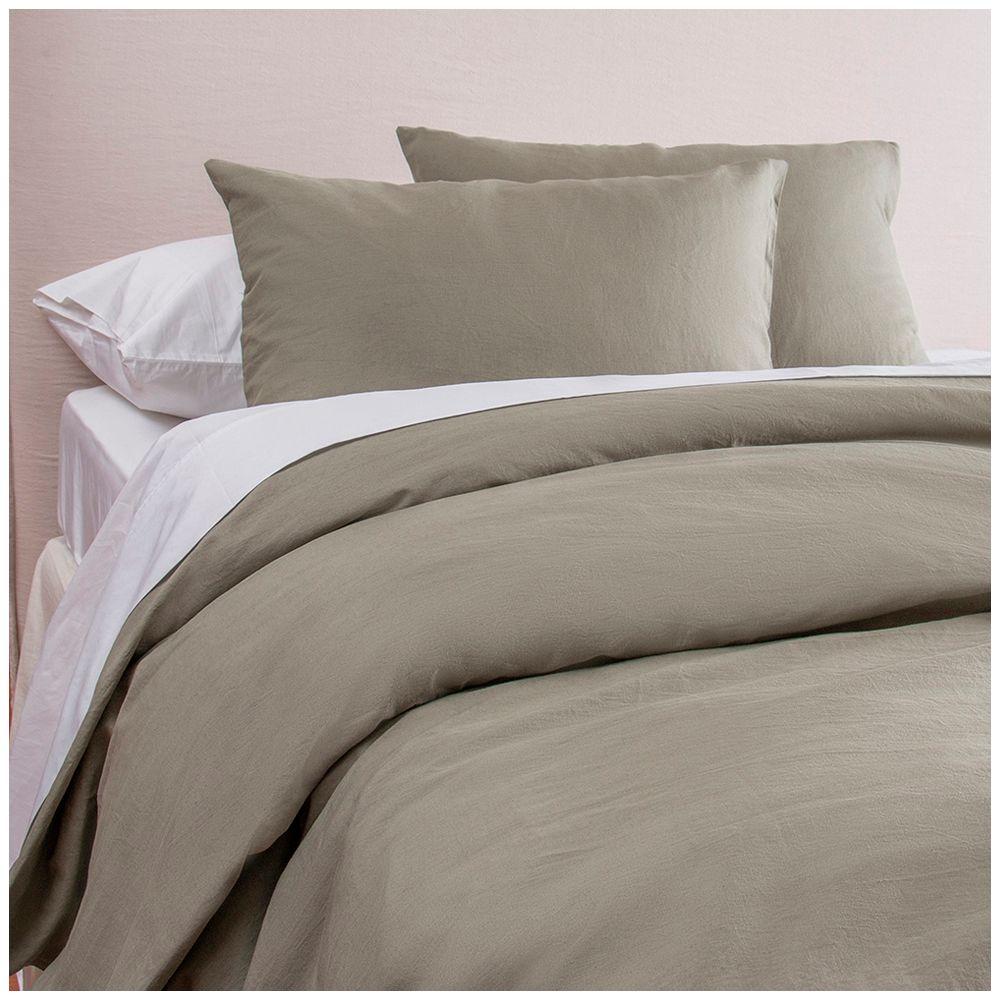 Cubreplumón Lino 2 P Verde Fabrics-0