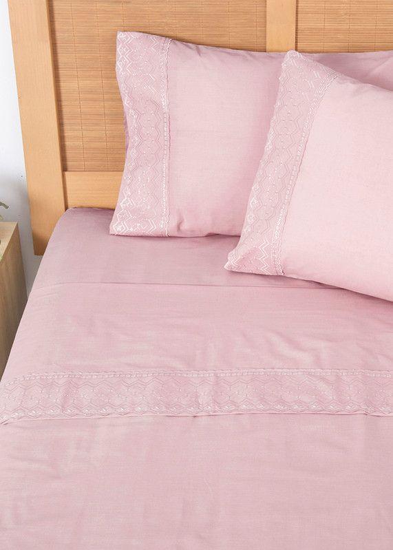 Sabana Broderie Geo King Malva-0
